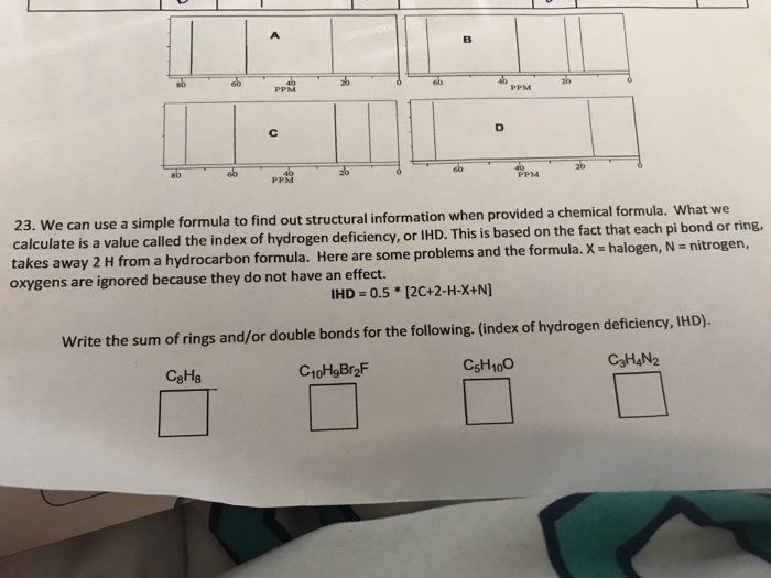 Solved Write the sum of rings and/or double bonds for the | Chegg.com