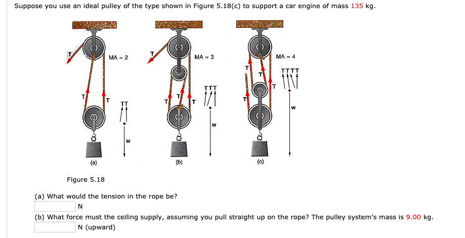 Solved Suppose You Use An Ideal Pulley Of The Type Shown In | Chegg.com