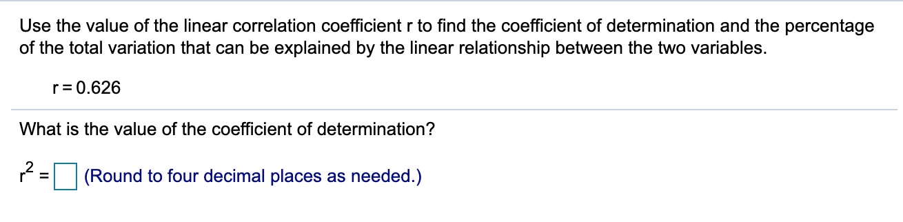 Solved Use the value of the linear correlation coefficient r | Chegg.com