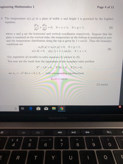 Solved ngineering Mathematics 1 Page 4 of 11 4. The | Chegg.com