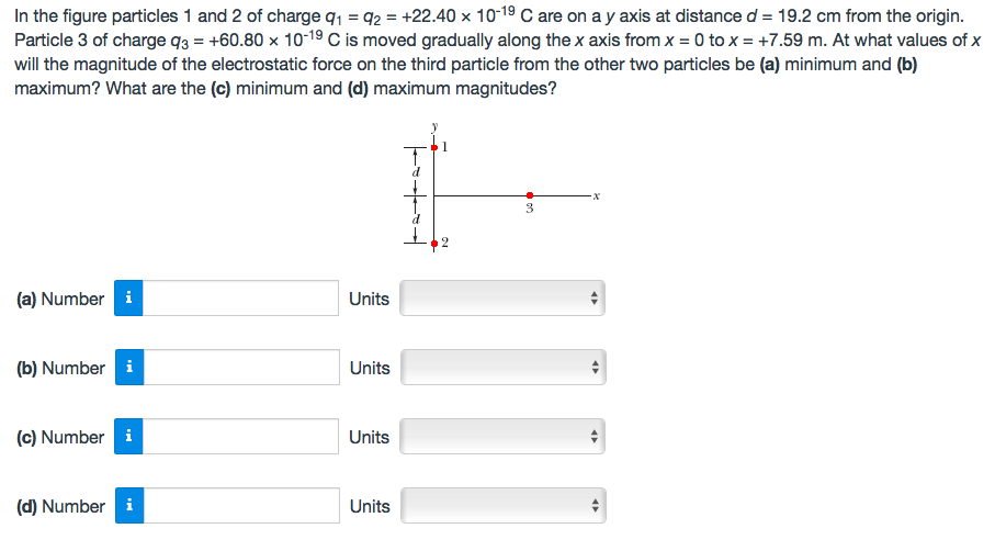 Solved In the figure particles 1 and 2 of charge q1 = q2 | Chegg.com