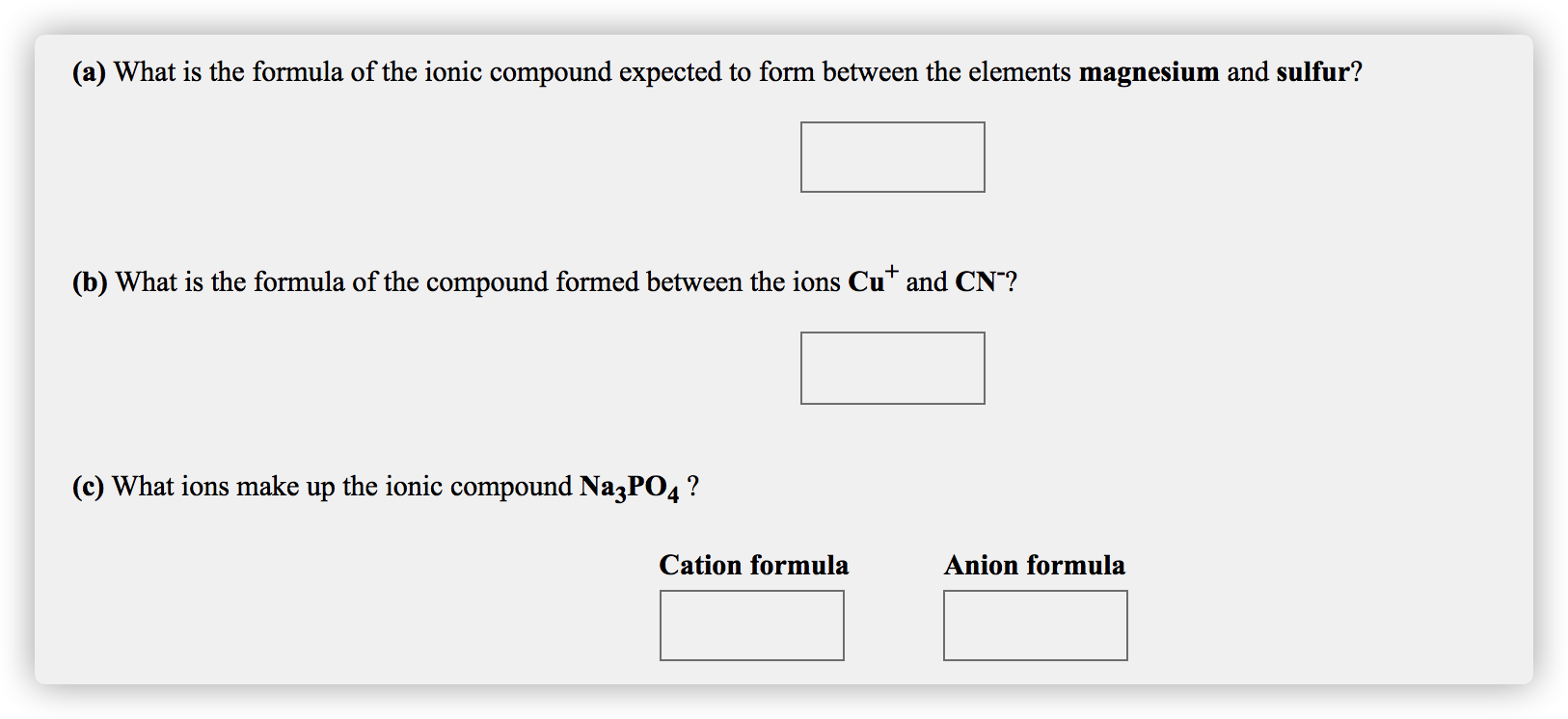 Solved (a) What is the formula of the ionic compound | Chegg.com