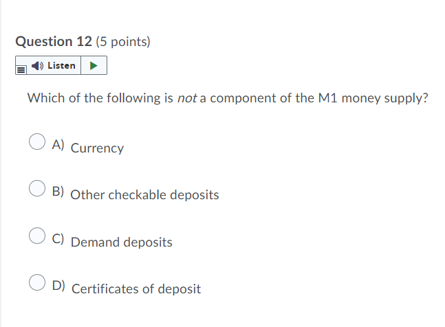 Solved Question 10 (5 Points) Listen → Increases In | Chegg.com