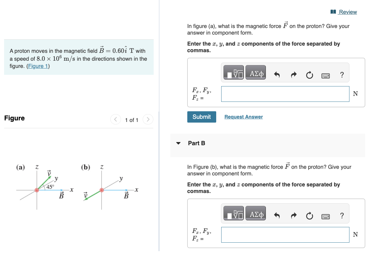 Solved In figure (a), what is the magnetic force F on the | Chegg.com