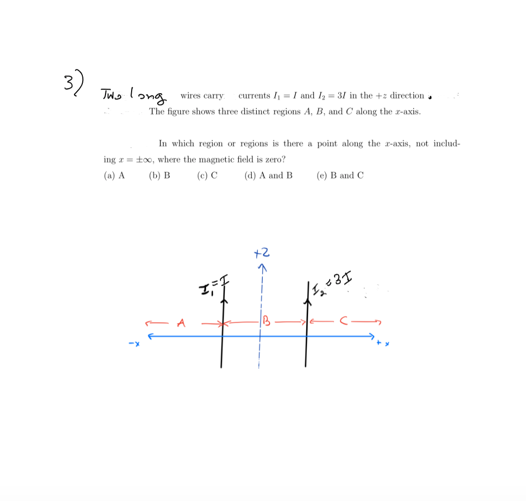 Solved Two long wires carry. currents I1=I and I2=3I in the