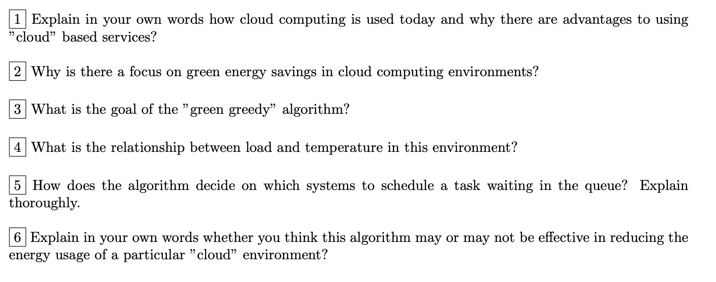 Solved 1 Explain in your own words how cloud computing is | Chegg.com