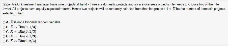 Solved - (2 points) For a random variable X, suppose that | Chegg.com