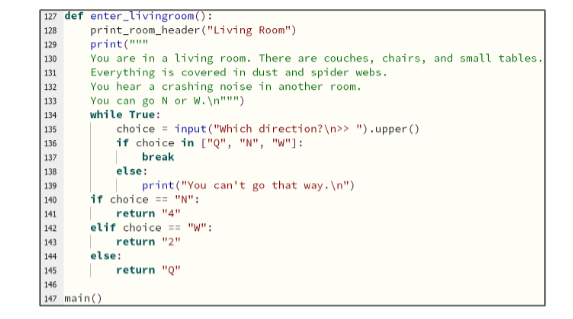 Create a python file called text_adventure_example.py | Chegg.com