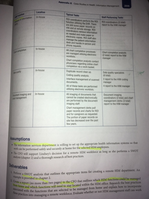 case study 2 the remote health information management department