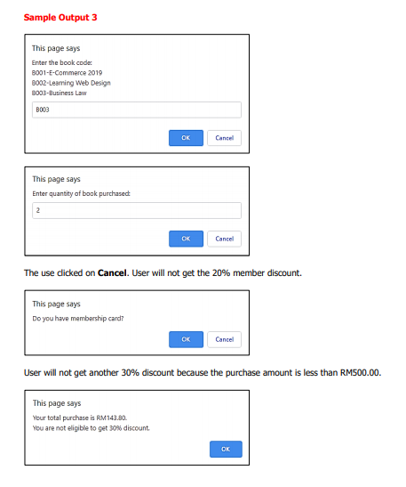 Solved QUESTION 3 - JAVASCRIPT (30 marks) Based on the | Chegg.com