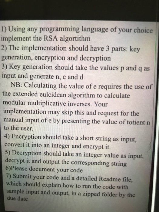 Solved 1) Using any programming language of your choice | Chegg.com