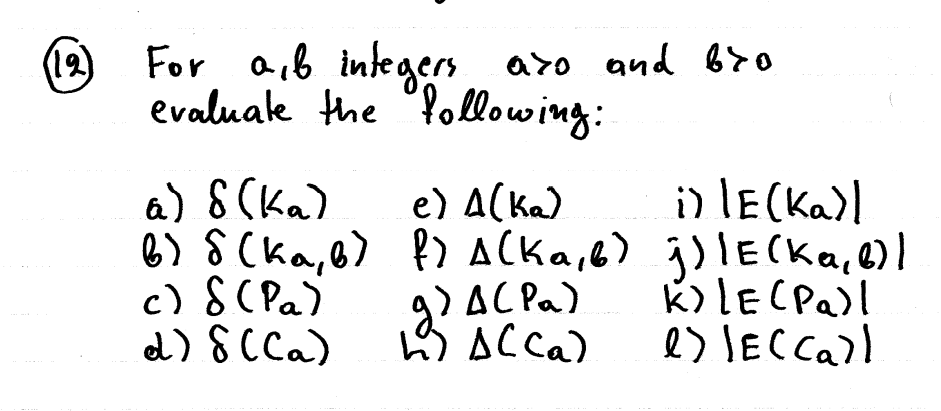 Solved (12) For A,b Integers A>0 And B>0 Evaluate The | Chegg.com