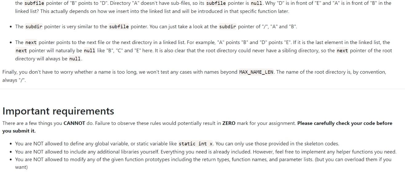 Solved The file system In this assignment, you will | Chegg.com