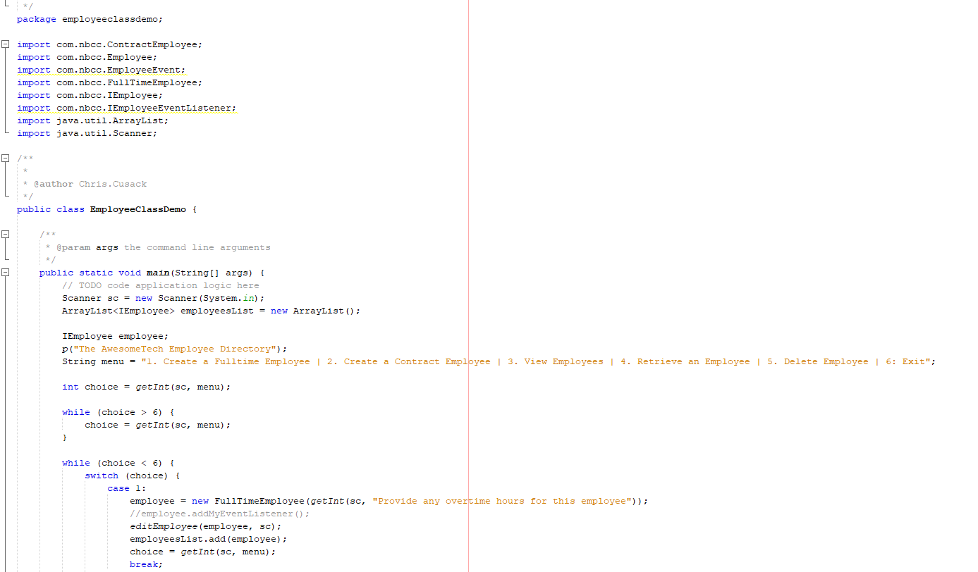 Language - Java (Netbeans IDE 8.2) Employee | Chegg.com