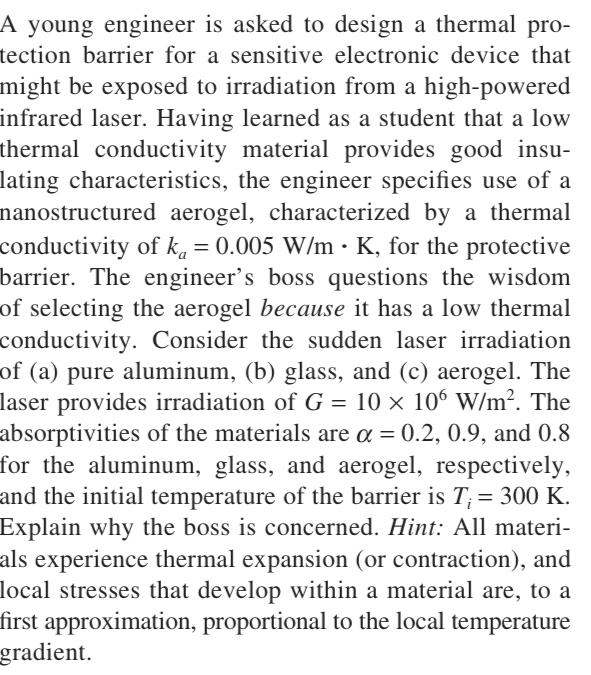 Solved = A young engineer is asked to design a thermal pro- | Chegg.com