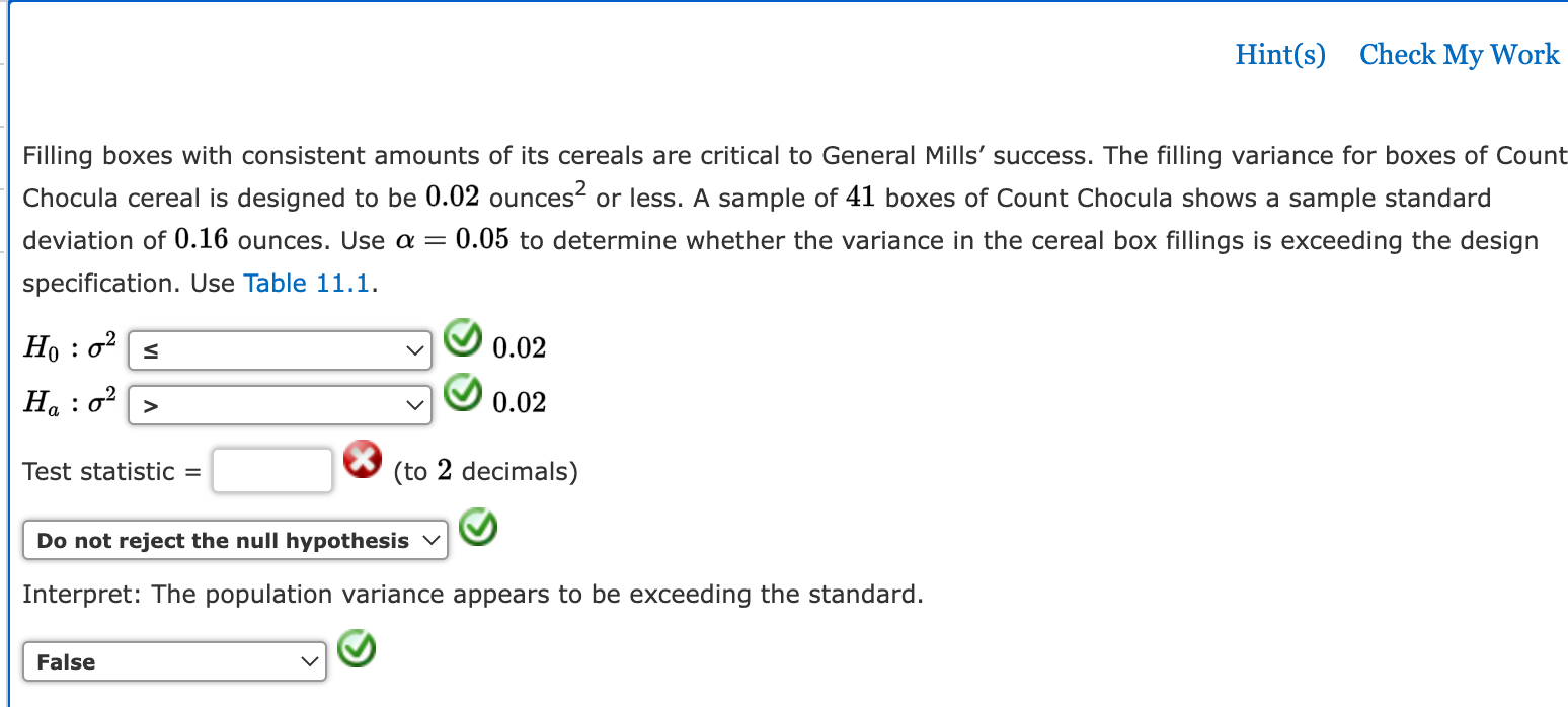 Solved Filling boxes with consistent amounts of its cereals