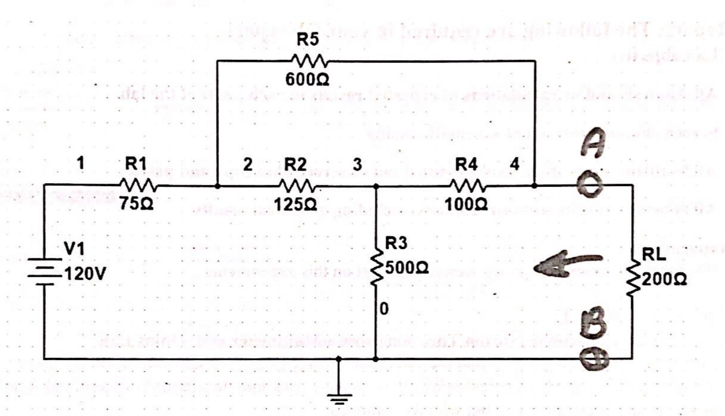 Solved For the given circuit, calculate the values of Vth, | Chegg.com