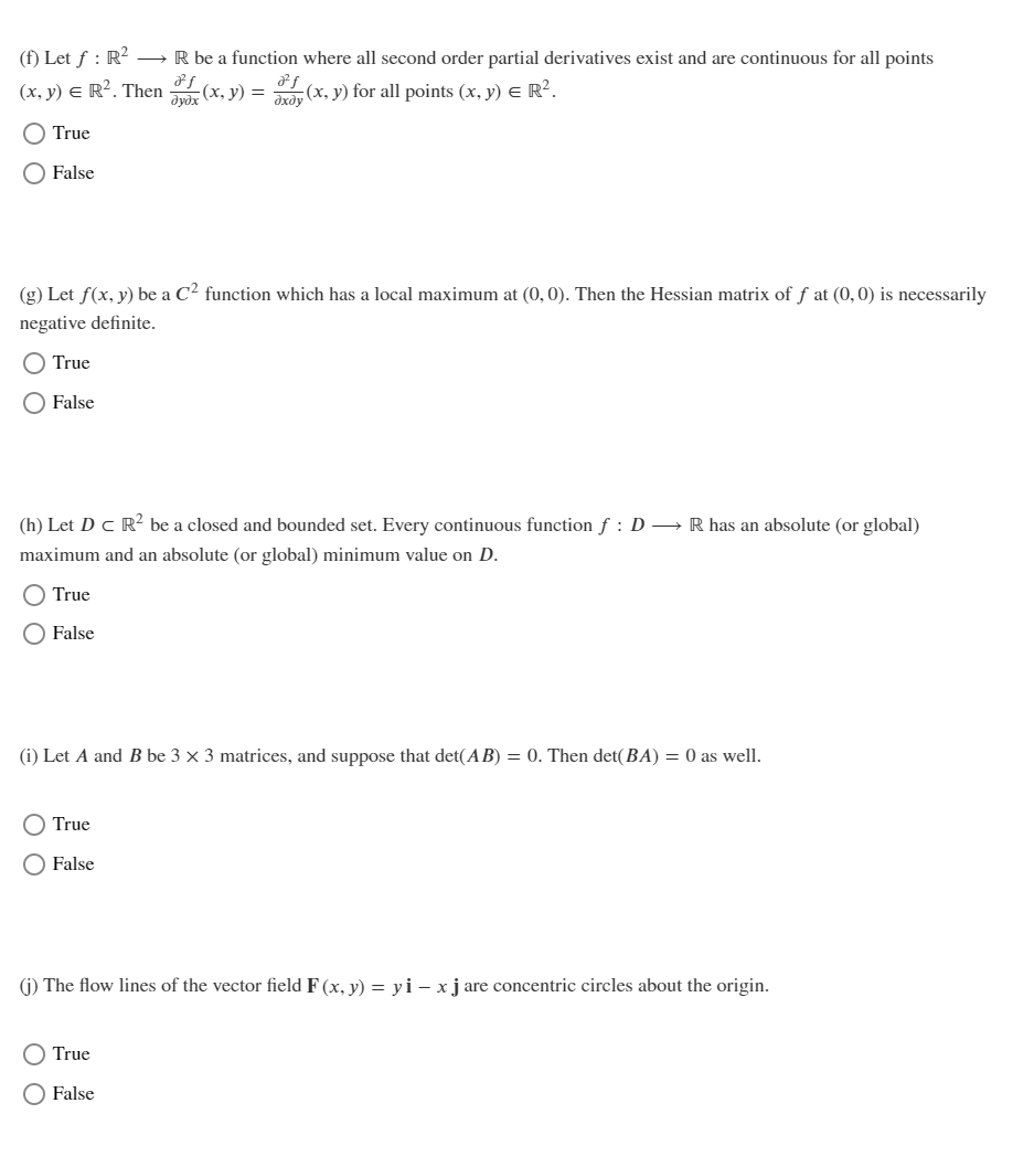 Solved F Let F R2 R Be A Function Where All Second Order