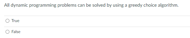 Solved All dynamic programming problems can be solved by | Chegg.com