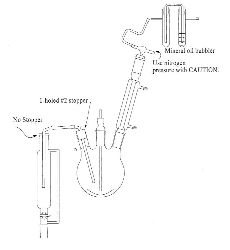 T Mineral oil bubbler Use nitrogen pressure with