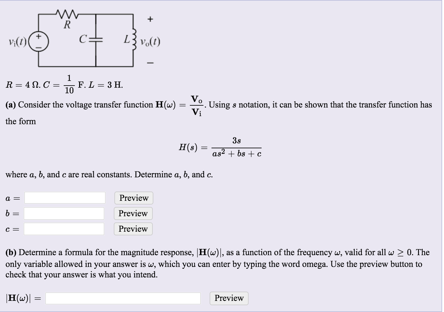 Solved Vi T C Lz Volt R 48 C O F L 3 H A Con Chegg Com