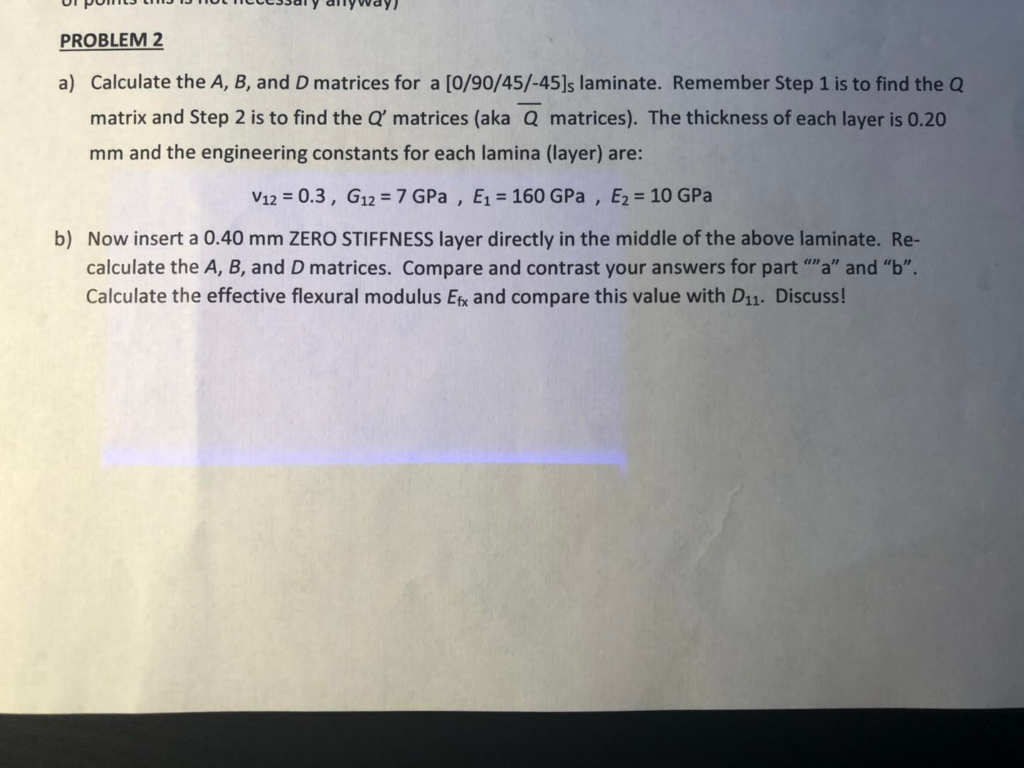 Problem 2 A Calculate The A B And D Matrices For A 2693