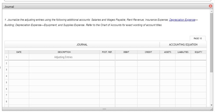 Solved 1. Journalize The Adjusting Entries Using The | Chegg.com