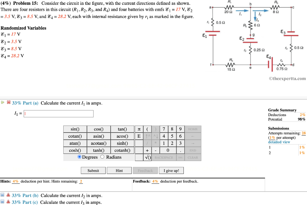 Solved R B A (4%) Problem 15: Consider The Circuit In The | Chegg.com