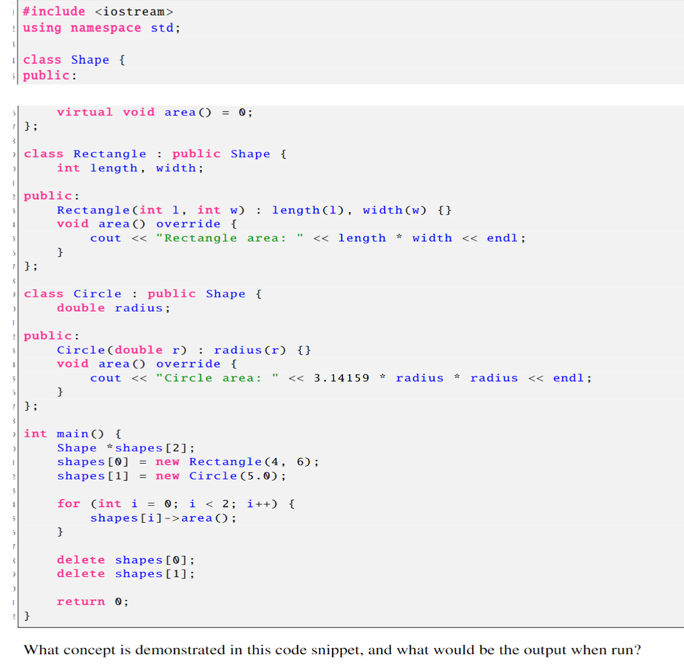 Solved What Concept Is Demonstrated In This Code Snippet, | Chegg.com