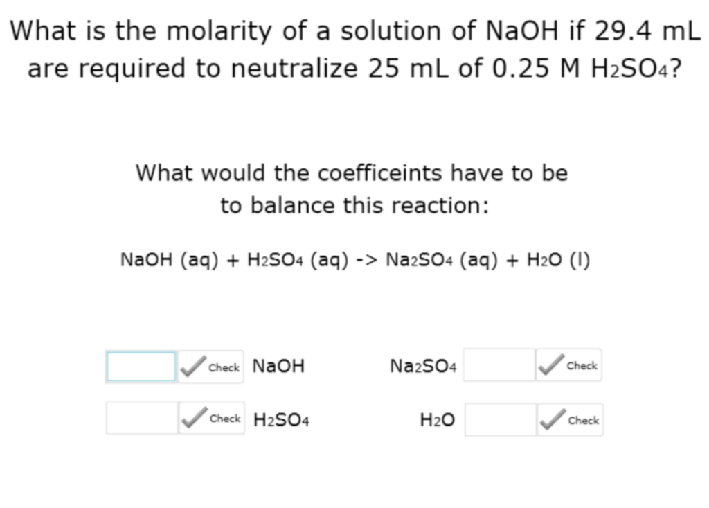 Solved What is the molarity of a solution of NaOH if 29.4 mL | Chegg.com