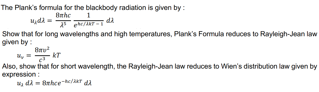 Solved Express the Plank's formula first in terms of | Chegg.com