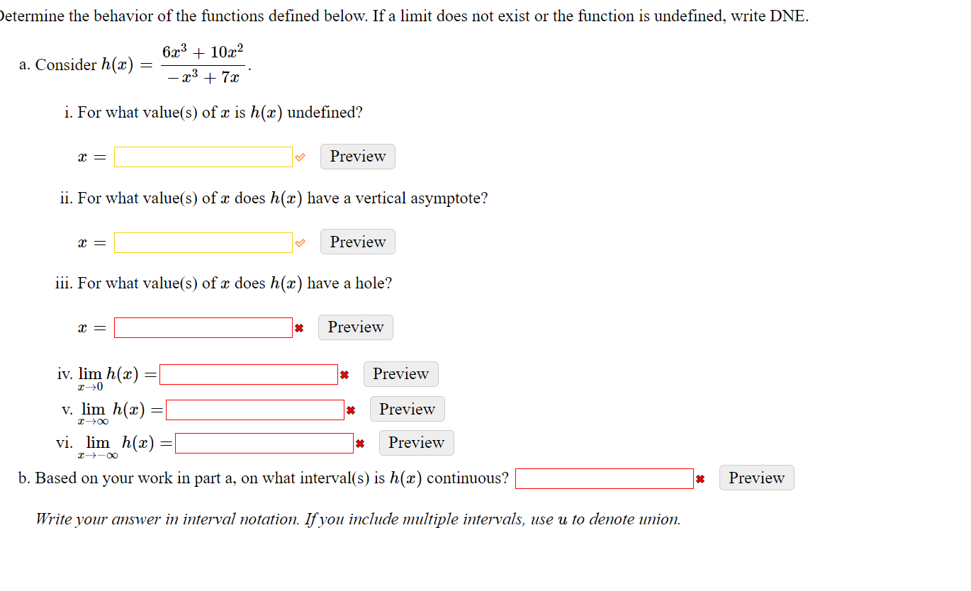 Solved Determine The Behavior Of The Functions Defined | Chegg.com