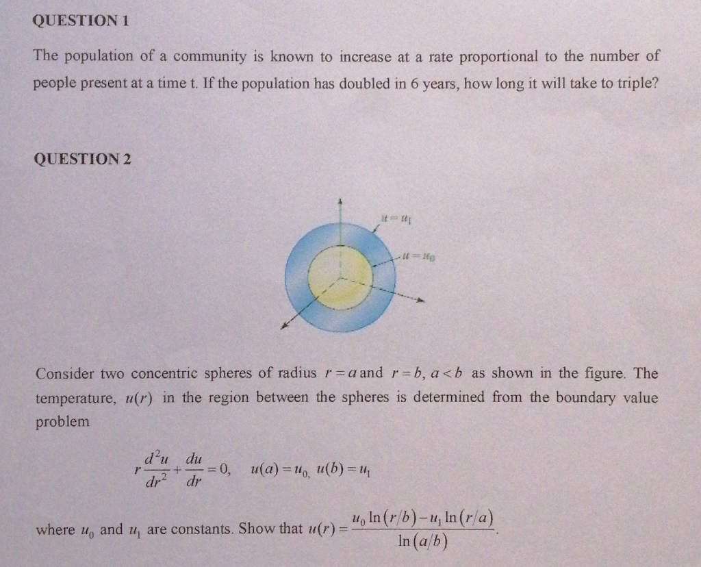 Solved QUESTION 1 The population of a community is known to | Chegg.com