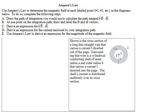 Solved Ampere's Law Use Ampere's Law To Determine The | Chegg.com