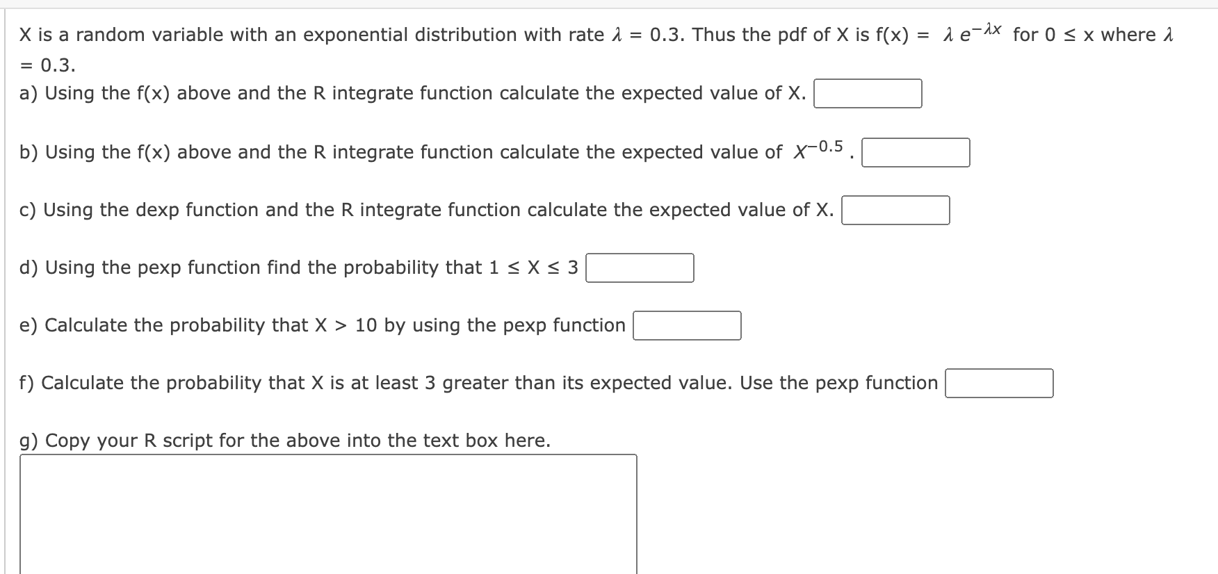 X is a random variable with an exponential | Chegg.com