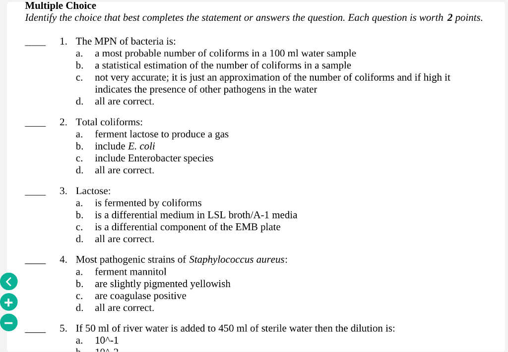 Solved Multiple Choice Identify the choice that best | Chegg.com