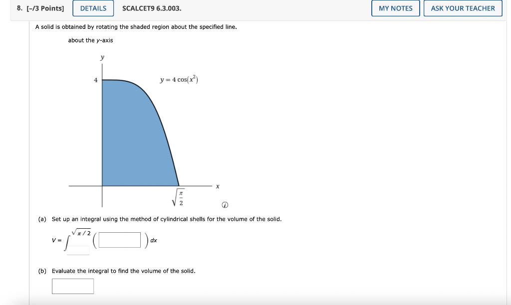 Solved Set up an integral for the area of the shaded region. | Chegg.com