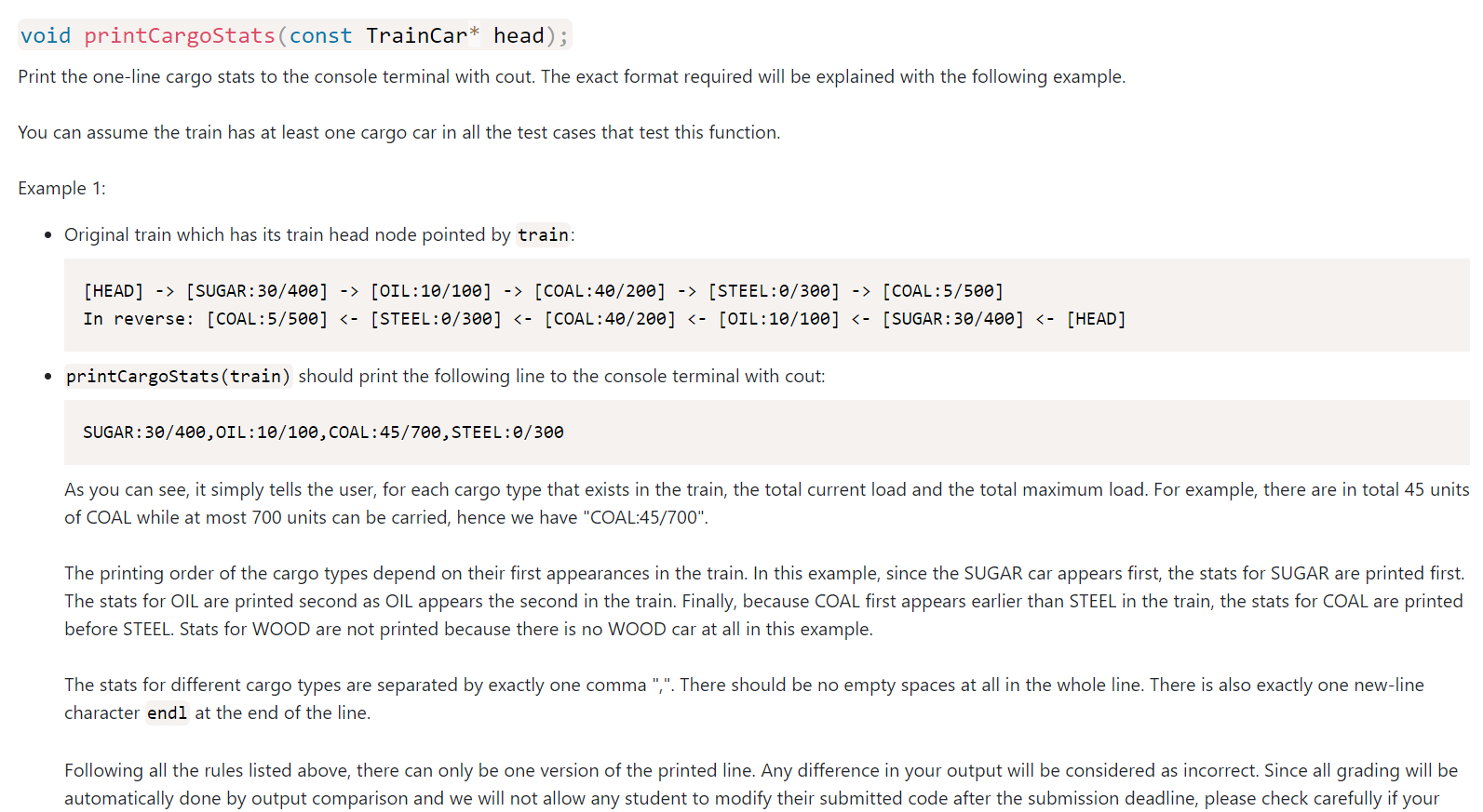 Solved Functions to Implement This section describes the | Chegg.com