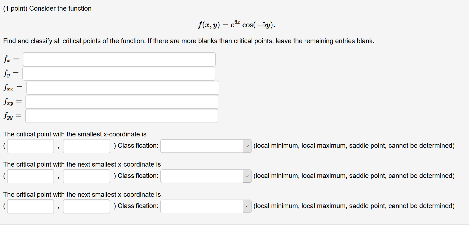 Solved (1 point) Consider the function f(x,y) = ella | Chegg.com