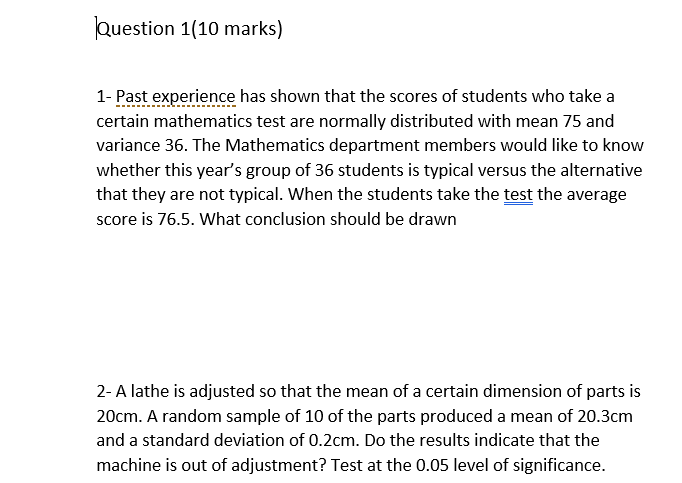 Solved Question 110 Marks 1 Past Experience Has Shown