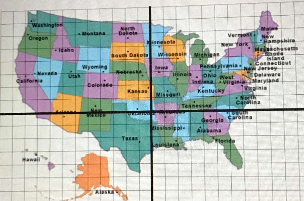 Solved Use the map of the United States and your centimeter | Chegg.com