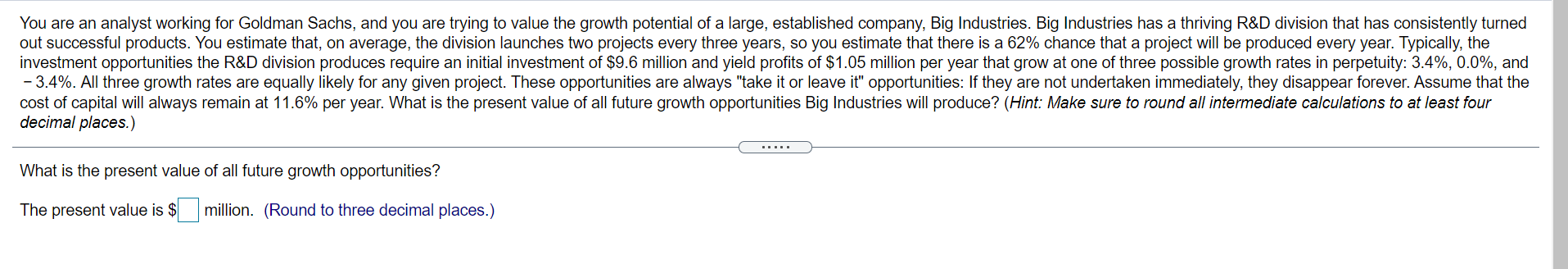 You are an analyst working for Goldman Sachs, and you | Chegg.com