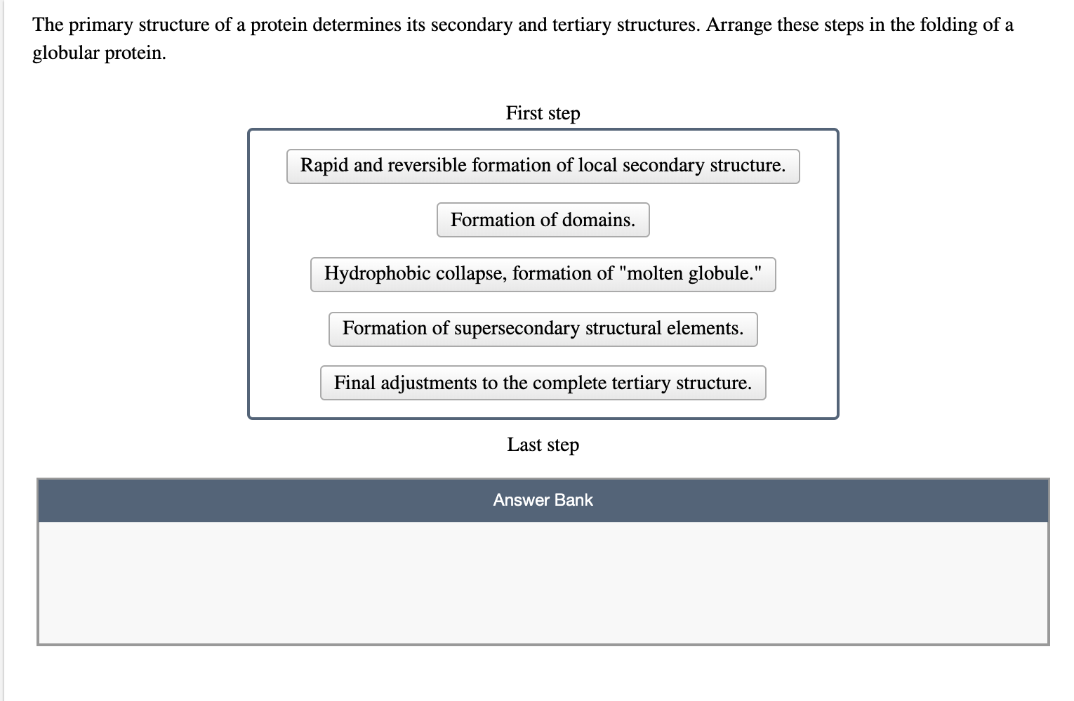 Solved The primary structure of a protein determines its | Chegg.com