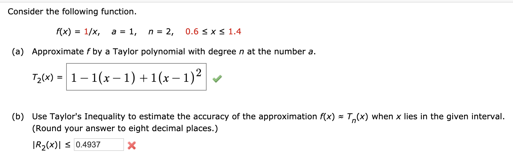 Solved Consider The Following Function F X 1 X A 1 Chegg Com