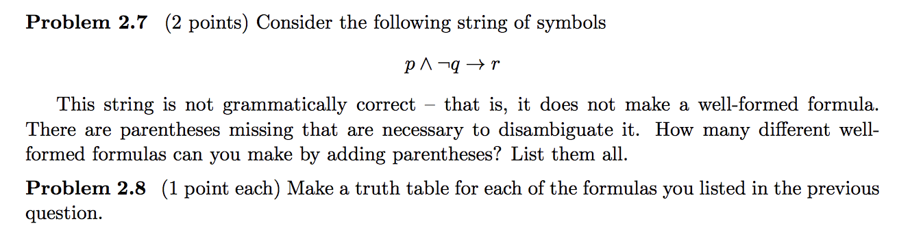 Solved Problem 2.7 (2 points) Consider the following string | Chegg.com