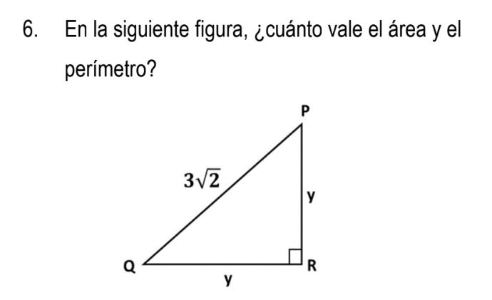 6. En la siguiente figura, ¿cuánto vale el área y el perímetro?