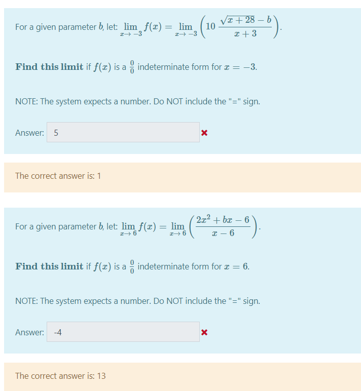 Solved What Is The Value Of Parameter B If The Expression | Chegg.com