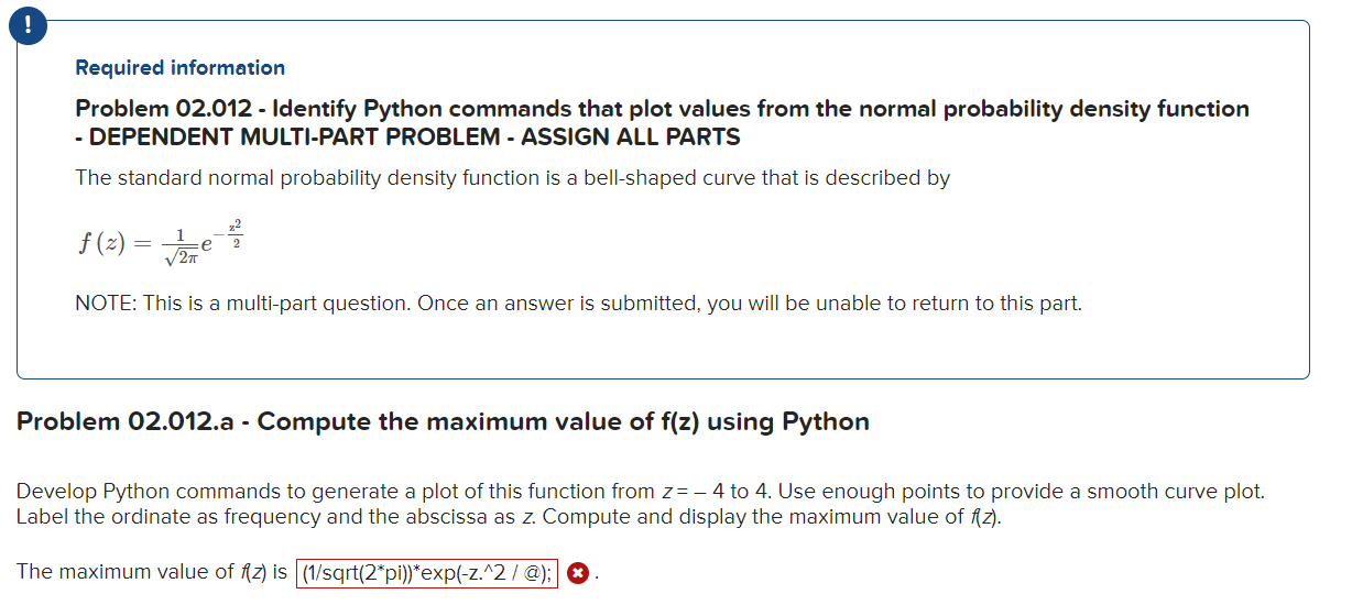 Solved Required information Problem 02.012 - Identify Python | Chegg.com