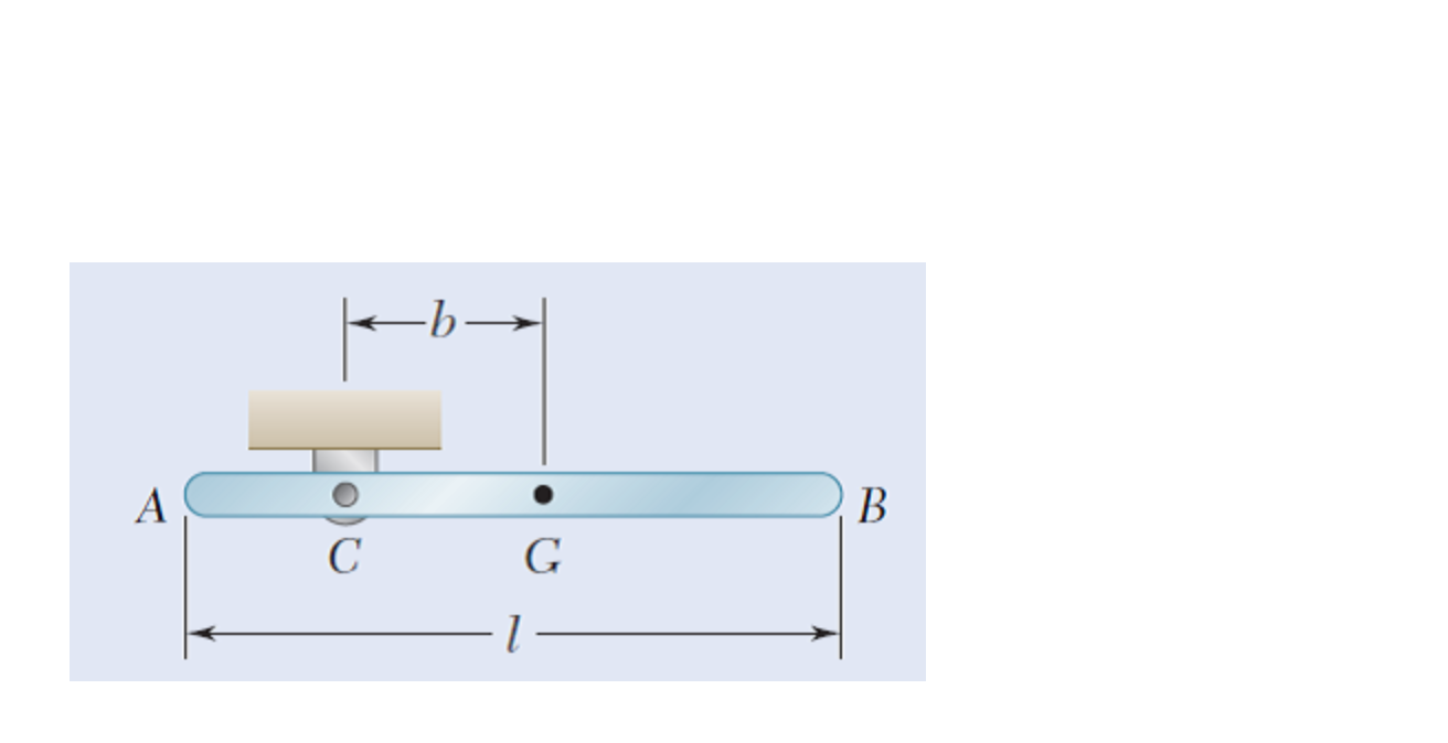 Solved A slender rod of length l is pivoted about a point C | Chegg.com