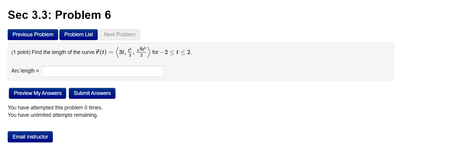 Solved Sec 3.3: Problem 6 Previous Problem Problem List Next | Chegg.com